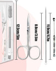 [9+1 PCS] Tweezers Kit, Tweezer for Women Facial Hair, Professional Tweezers Set, Eyebrow Tweezer, Professional Stainless Steel Eyebrow for Women &Men,Black And Pink Beauty Sets.