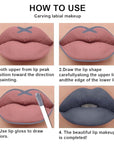 evpct 2Pcs Grey Gray Matte Liquid Lipstick Lip Gloss Stain and Retractable Lip Liner Makeup Set for Women Long Lasting Waterproof 24 Hours Permanent Lipstick labial mate larga duracion 24 44#