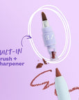 Kosas Hotliner Retractable Lip Liner Pencil with Built-In Brush & Sharpener - Easy Contouring, Hydrating, Long-Lasting- Pigmented Creamy Texture for Plumping Lips - Hyaluronic Acid & Konjac - Infinite