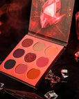 docolor Eyeshadow Palette 9Colors Red Eyeshadow Gemstone Shadow Palettes Highly Pigmented Mattes Shimmers Smokey Glitter Cream Colorful Powder Blendable Long Lasting Waterproof Makeup Palette