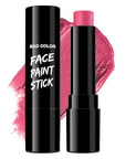 BADCOLOR Pink Face Body Paint Stick, Cream Blendable Full Coverage Eye Black Facepaints for Adult Children, Professional Hypoallergenic Face Painting Kit for Halloween Special Effects Cosplay Party