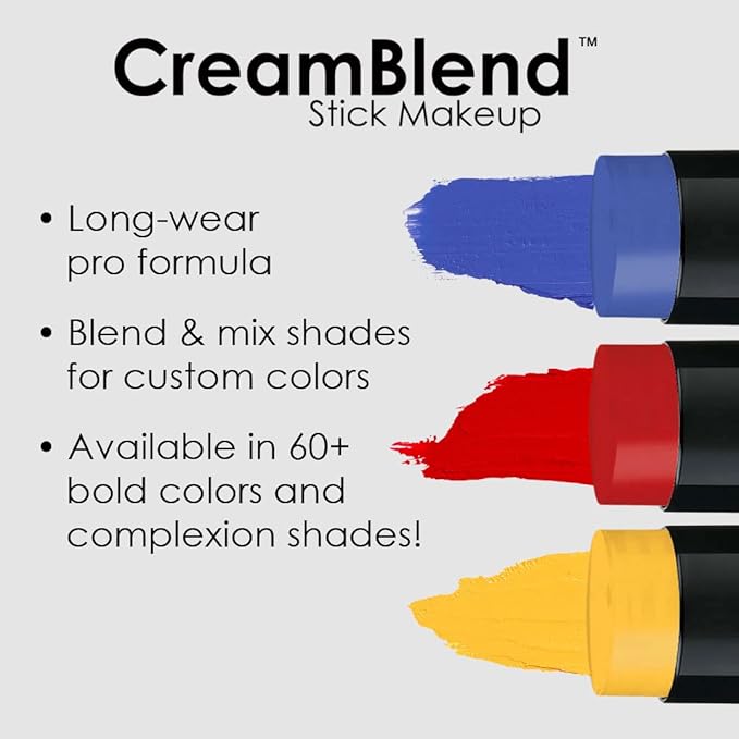 Mehron Makeup CreamBlend Stick | Face Paint, Body (Moonlight White) 75 oz