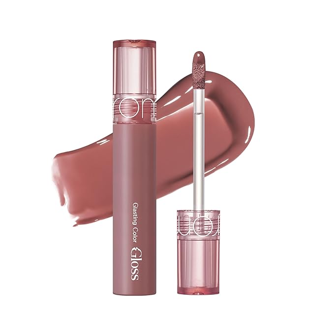 rom&nd GLASTING COLOR GLOSS 05 DIM MAUVE - K-Beauty Plumping & Moisturizing Lip Gloss | Non-Sticky, Long-Lasting Shine for a Natural, Healthy Glow