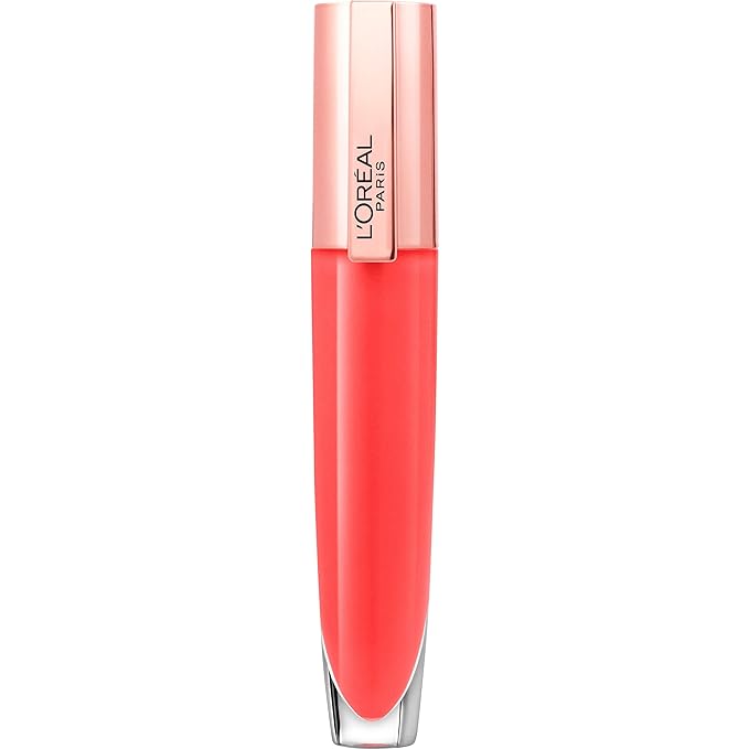 L'Oreal Paris Glow Paradise Hydrating Tinted Lip Balm-in-Gloss with Pomegranate Extract & Hyaluronic Acid, Ultra-Gentle, Non-Sticky Formula, Angelic Daydream, 0.23 fl oz