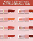 Liquid Blush for Cheeks,Soft Cream Matte Korean Makeup Blush,Lightweight Breathable Feel Long Lasting Natural Red Pink Peach Orange Rose Creamy Face Blushes for White Mature Skin Dark Skin (#07-Blessing)