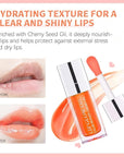 Hydrating Lip Glow Oil, Moisturizing Lip Glow Oil, Nourishing Glossy Transparent Lip Oil, Plumping Lip Oil, Lip Balm, Non-sticky Tinted Toot Lip Balm for Lip Care (CLEAR) 0.2 OZ