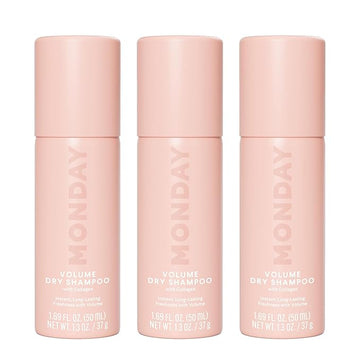 MONDAY HAIRCARE VOLUME Dry Shampoo with Collagen, oil-absorbing ideal for Thin & Fine Hair 50ML (3 Pack)