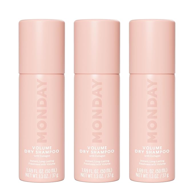 MONDAY HAIRCARE VOLUME Dry Shampoo with Collagen, oil-absorbing ideal for Thin & Fine Hair 50ML (3 Pack)