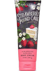 Bath and Body Works Strawberry Pound Cake Body Cream 8 Ounce Full Size