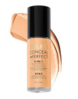 Milani Conceal + Perfect 2-in-1 Foundation + Concealer for a Flawless Complexion, Under Eye Corrector, Cover Redness and Imperfections, Waterproof and Sweatproof - Warm Natural
