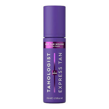 Tanologist Express Self Tan Mousse, Extra Dark - Hydrating Sunless Tanning Foam, Vegan and Cruelty Free - 6.76 Fl Oz