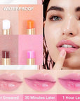 evpct 4Pcs Magic Color Changing Lipstick Long Lasting Waterproof 24 Hours Original for Women, Honey Orange Raspberry Strawberry Pink PH Mood Permanent Color Changing Lipstick Lip Balm, labial magico