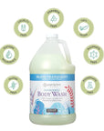 Ginger Lily Farms Botanicals Nourishing Body Wash, Island Tranquility, 100% Vegan & Cruelty-Free, Green Tea & Lemongrass Scent, 1 Gallon Refill (128 fl. oz.)
