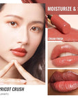 Oulac Moisturizing Shine Lipstick Red for Women - 2 in 1 Glossy Red Tinted Lip Balm, Hydrating Summer Lipstick for Dry Lips,Shine Juicy Finish Vegan 2.2g/0.07oz (16)