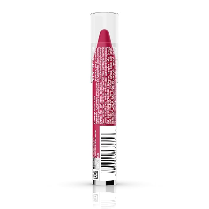 Neutrogena MoistureSmooth Color Stick for Lips, Moisturizing and Conditioning Lipstick with a Balm-Like Formula, Nourishing Shea Butter and Fruit Extracts, 150 Cherry Pink, .011 oz