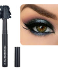 Black Eyeshadow Stick Makeup, Smooth Cream Shimmer Eye Shadow Pencil, Waterproof Hypoallergenic Long Lasting Crayon, Glitter Primer Palette Eyeliner