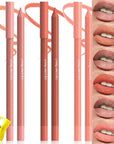 evpct 3Pcs Neutral Pale Orange Red Matte Long Lasting Wear Lip Liner Pencils Makeup Set for Shaping & Sculpting Lips, No Transfer Waterproof Pigmented Lip Liner Crayon lipliners Lipstick Pencil 7+8+13