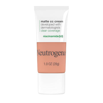Neutrogena Clear Coverage Flawless Matte CC Cream, Full-Coverage Cool Almond, 1 oz