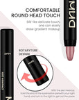 evpct 8Pcs Cream Eye Shadow Brightener Sticks Set for Eyes, Sand Orchid Rose Desert Ginger Caramel Midnight blue Blue Glitter Shimmer Matte Liquid Pencil Eye shadow Applicator Stick Palette Makeup 04