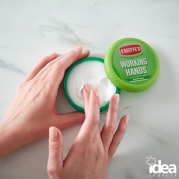 Idea Shop USA O’Keeffe Working Hands Cream 3.4oz + Work Gloves Bundle – Moisturizing Lotion for Dry, Cracked Hands with Protective Gloves for Gardening, Cleaning, DIY, and Everyday Hand Care