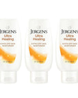 Jergens Ultra Healing Dry Skin Lotion, Hand and Body Moisturizer for Quick Absorption into Extra Dry Skin with Hydralucence Blend, Vitamins C, E and B5, White, 3 oz, Pack of 3