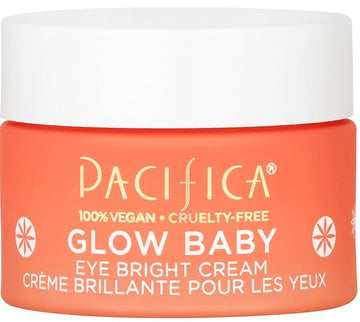 Pacifica Glow Baby Brightening Eye Cream – Vitamin C Under Eye Cream for Dark Circles & Puffiness, Caffeine-Infused Eye Brightener for Tired Eyes Fragrance-Free 0.5 oz Clean Vegan Dermatologist Tested