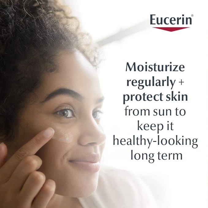 Eucerin Daily Protection Face Lotion with Broad Spectrum SPF 30 Sunscreen, Face Sunscreen Moisturizes and Helps Protect Sensitive, Dry Skin, Fragrance Free, 4 Fl Oz (Packaging May Vary)