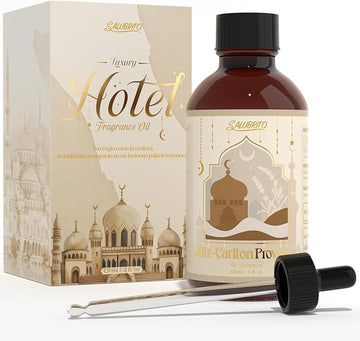SALUBRITO Hotel Essential Oil, Ritz Carlton Provence Fragrance Oil - Inspired by 5 Star Hotel, 4 Fl.Oz (120ml), Luxury Gift for Women, Men, Strong Scented Oil for Diffuser, Candle & Soap Making