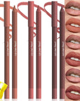 evpct 3Pcs Orange Reddish Brown Chestnut Matte Long Lasting Wear Lip Liner Pencils Makeup Set for Shaping & Sculpting Lips, No Transfer Waterproof Lip Liner Crayon lipliners Lipstick Pencil 9+10+12