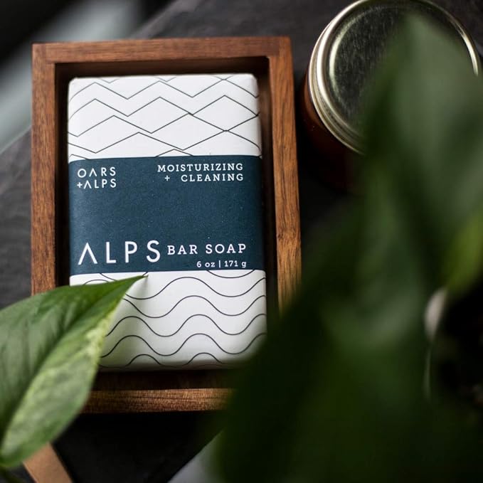 Oars + Alps Moisturizing Men's Bar Soap, Dermatologist Tested and Made with Clean Ingredients, Travel Size, 1 Pack, 6 Oz