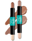 Contour Stick, 2Pcs Dual-Ended Highlighter Makeup Pen & + 02#)