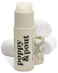 Poppy & Pout Marshmallow Creme Jumbo Lip Balm | All Natural Lip Balms & Moisturizers | Hydrates with Beeswax, Vitamin E, Organic Coconut Oil | Cruelty-Free | Lip Balm in Recyclable Cardboard Tube