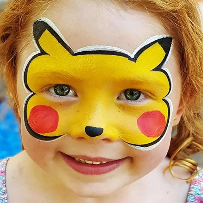 Go Ho Yellow Face Body Paint Stick,Washable Yellow Face Paint Stick,Non-toxic Full-coverage Cream Body Paint for Adults Children Halloween Cosplay SFX Makeup