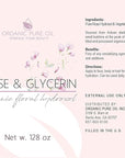 Rosewater Glycerin Mist Toner Bulk Spray Facial Body Floral Cleanser Pure Rose Hydrosol and Vegetable Glycerine Moisturizing Cleansing Toning Mix for Face Skin Hair Body (128 Ounces / 1 Gallon)