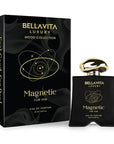 BELLAVITA Luxury Mood Collection MAGNETIC Perfume for Men 100ml | Pheromone Inspired Technology Long Lasting Fragrance | Notes of Grapefruit, Jasmine and Vanilla | Gourmet, Spicy Premium Fragrance