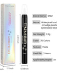 evpct Pearl White Shimmer Cream Eye Shadow Brightener Sticks Set for Eyes, White Shimmery Matte Pencil Eye shadow Applicator Stick Pen Palette Makeup Waterproof sombras en crema para ojos 01#