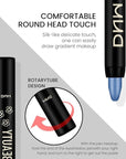 evpct Royal Blue Shimmer Cream Eye Shadow Brightener Sticks Set for Eyes, Blue Shimmery Matte Pencil Eye shadow Applicator Stick Pen Palette Makeup Waterproof sombras en crema para ojos 13#