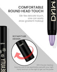 evpct Light Purple Shimmer Cream Eye Shadow Brightener Sticks Set for Eyes, Light Purple Shimmery Matte Pencil Eye shadow Applicator Stick Pen Palette Makeup Waterproof sombras en crema para ojos 08#