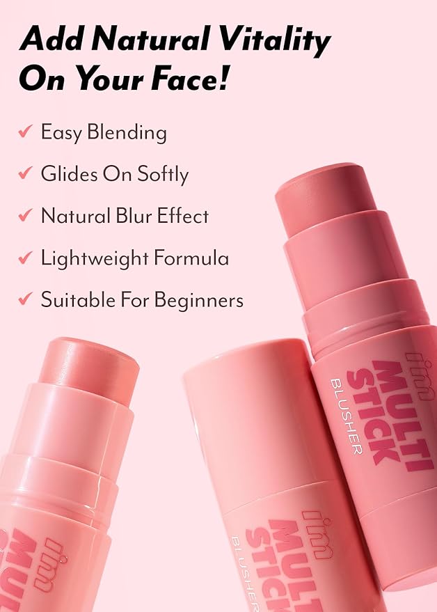 I'M MEME Blusher - I'm Multi Stick 003 Blurry Nude | Easy Blendable Cream Blush for Natural Look, Multi Blush Stick for Cheek Tint, Face Contour Makeup, and Face Blush, Suitable for All Ages