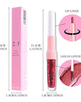 evpct Dark Red Metallic Glitter Lip Liner and Lipstick Combo Lip Gloss Stain Set Makeup for Women Long Lasting Waterproof 24, Wine Red Frosted Metallic Shimmer Glossy Chrome iridescent Liquid Lipstick