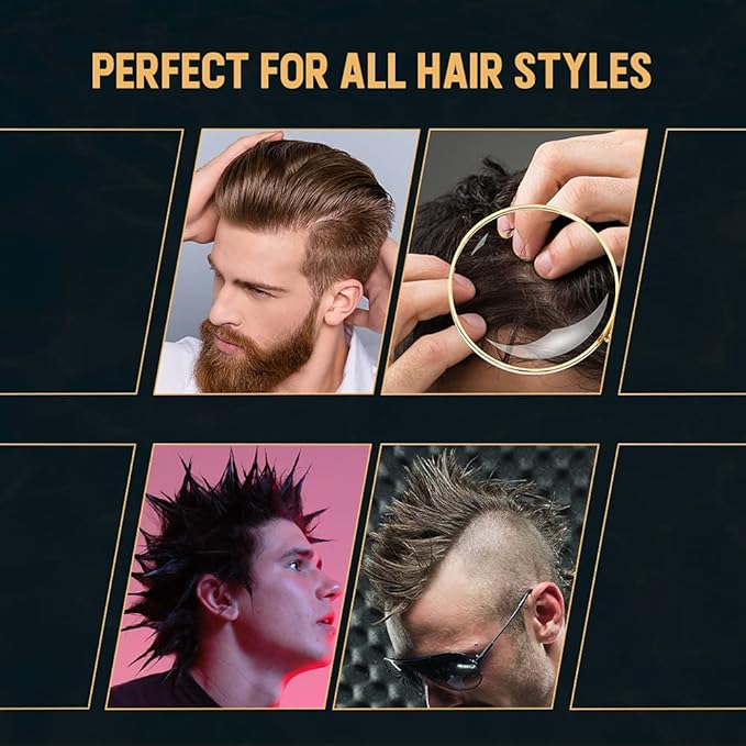 Woody's Hair Gel for Men - Extreme Hold Wood Glue Styling Gel, Long-Lasting, No Flaking, Strong Hold, 4 oz (2 Pack)