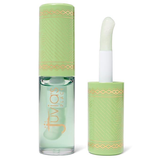 Juvia's Place Magic Lip Oil - Honeydew - Smooth, Hydrating with Vitamin E for Soft, Glossy, Juicy Lips - Infused with Fruit Extracts - Tinted, Shimmering, Lightweight & Non-sticky Lip Oil for Summer