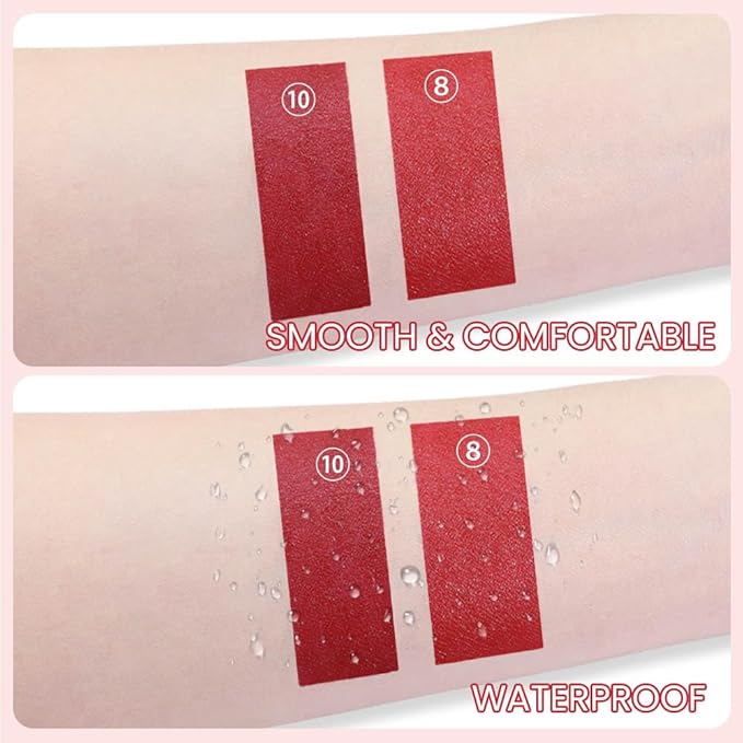 BINGBRUSH Crayon Matte Longwear Lipstick Pack Set,Moisture Smooth Color Stick Ultimate Lip Crayon for Makeup Collection - Waterproof Velvet Lipgloss (2pcs 08#&10#, 2 Count (Pack of 1))