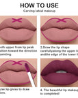 evpct 2Pcs Light Plum Purple Matte Liquid Lipstick Lip Gloss Stain and Retractable Lip Liner Makeup Set for Women Long Lasting Waterproof 24 Hours Lipstick labial mate larga duracion 24 45#