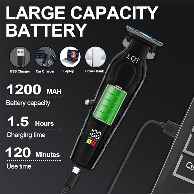 Hair Clippers for Men, Hair Trimmer, Beard Shaver Set for Men, Electric Cordless Barber Clipper Beard Trimmer, Rechargeable Fade Clipper Hair Cutting Kit