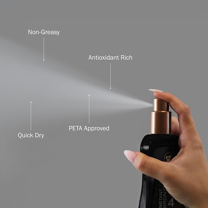 Australian Gold Spray Gel Sunscreen with Instant Bronzer SPF - 4, 8 Ounce | Moisturize & Hydrate Skin | Broad Spectrum | Water Resistant | Non-Greasy | Oxybenzone Free | Cruelty Free