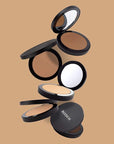 WUNDER2 GO BEYOND FOUNDATION Makeup [Deep] Pressed Powder, Natural Cream Finish