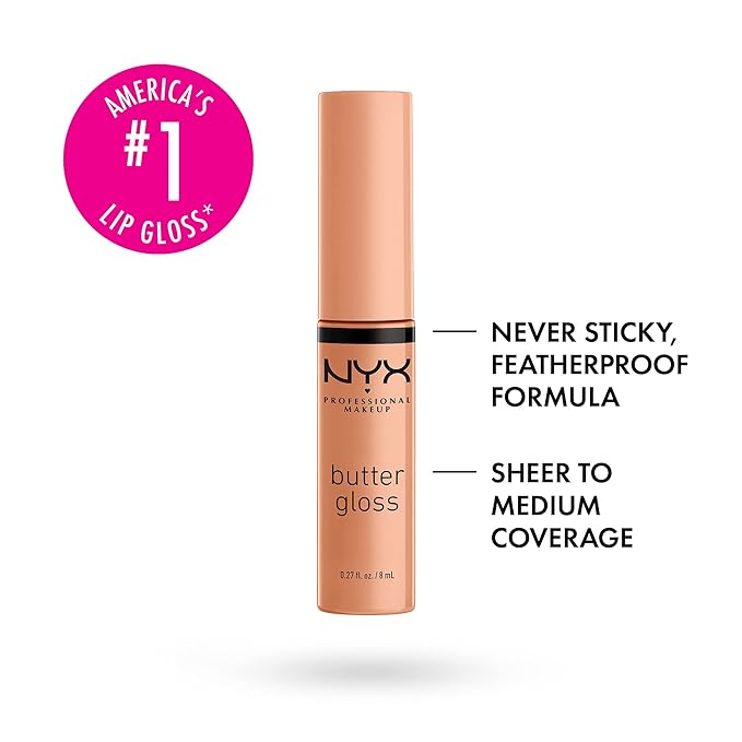 NYX PROFESSIONAL MAKEUP Soft Matte Lip Cream London & Butter Gloss Fortune Cookie Lipstick Gloss Set