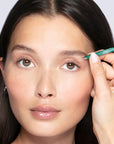 Tweezerman Emerald Shimmer Micro Mini Slant & Point Tweezer Set - Eyebrow Tweezers for Women and Men