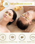 Under Eye Patches, 30 Pairs Gold Eye Mask, Eye Gel Pads With Collagen Treatment for Reducing Dark Circles, Lighten Wrinkles Anti-Aging Moisturizing, Fine Lines Eye Bags Puffiness for Women Men